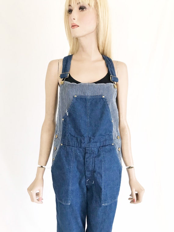 Vintage 70’s Flared Denim Overalls. Women’s Small - image 1