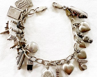 Vintage Sterling Sliver Charm Bracelet