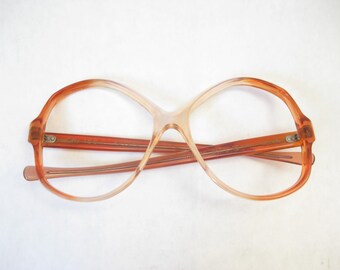 Vintage 80's American Optical  Oversized Amber Ombre Frames