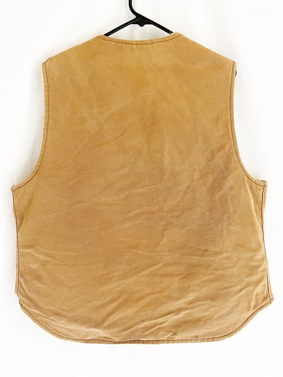 Vintage CARHARTT Shearling Utility Vest. Made in … - image 4