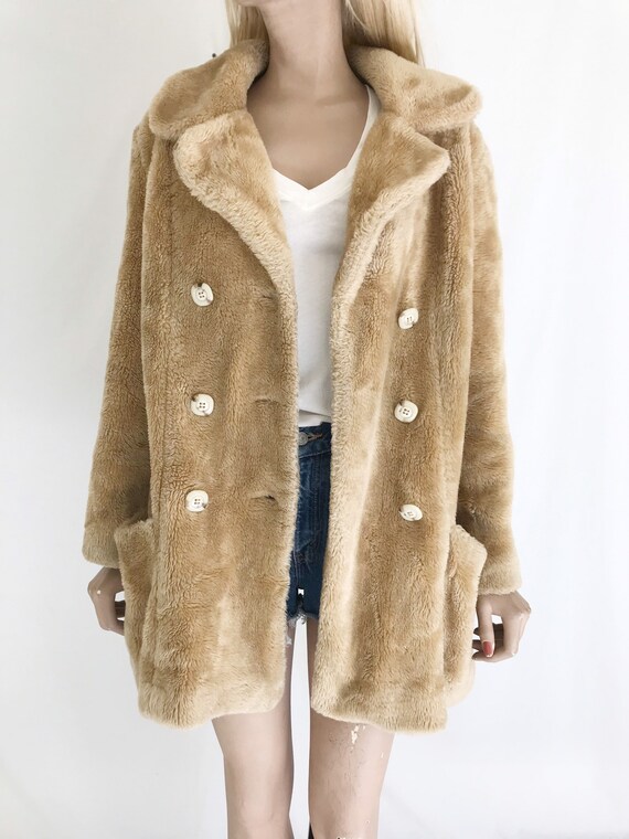 Vintage 60’s Faux Fur Teddy Coat. Women's Small - image 4