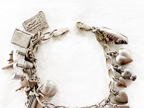 Vintage Sterling Sliver Charm Bracelet - image 5