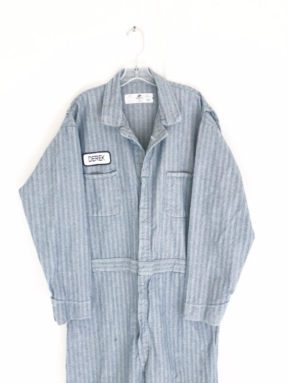 Vintage Herringbone Utility Work Coveralls. Men's