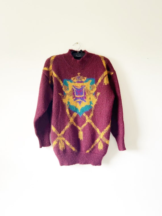 Vintage 80’s Oversized Mohair Wool Sweater. Women’