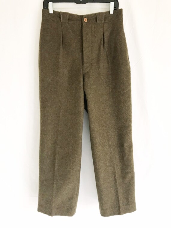 Vintage 50’s WW2 Era Wool Army Field Pants. Waist… - image 7