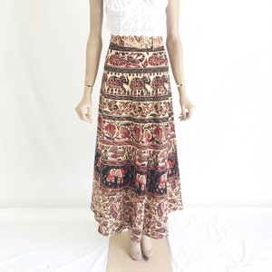 Vintage 70's India Cotton Wrap Skirt image 2