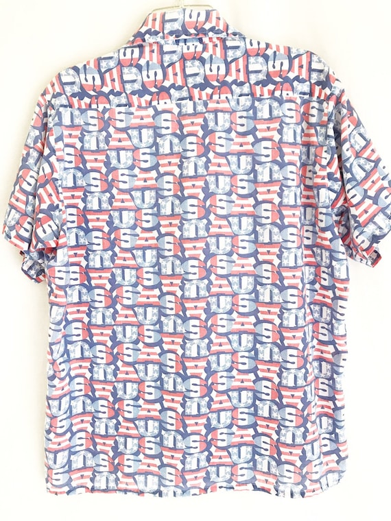 Vintage 70's U.S.A. Novelty Print Short Sleeve Sh… - image 9