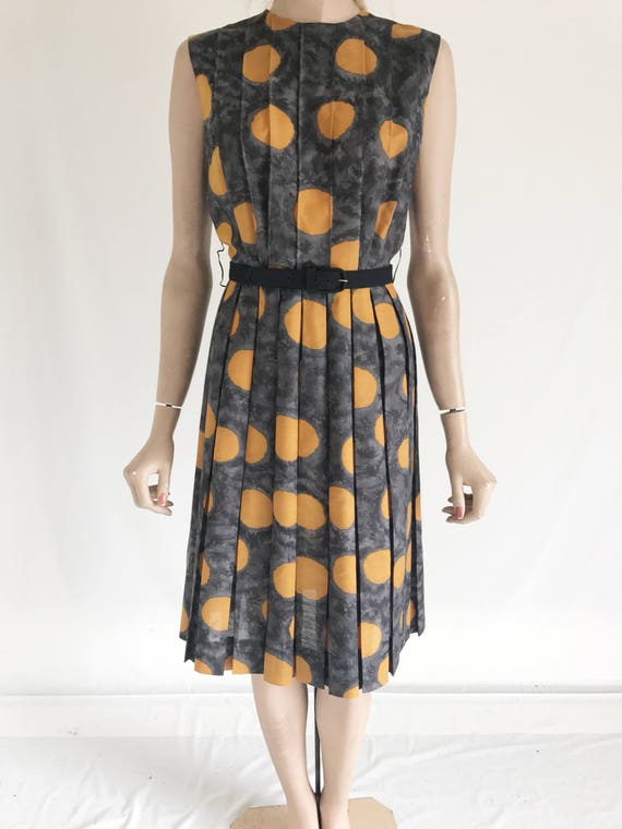 Vintage 50's Polka Dot Semi Sheer Cotton Dress - image 2