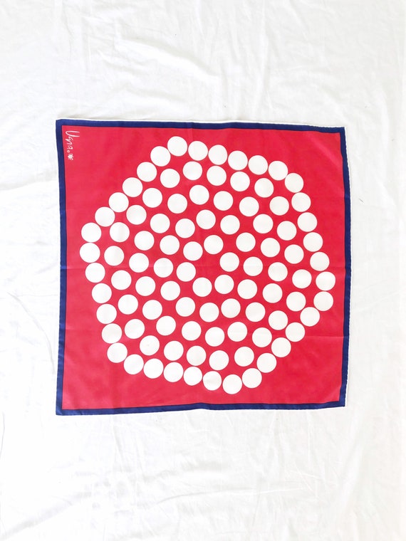 Vintage 60’s Vera Red and White Polka Dot Scarf - image 1