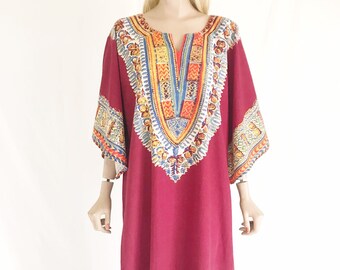 Vintage 70’s India Cotton Caftan Maxi Dress