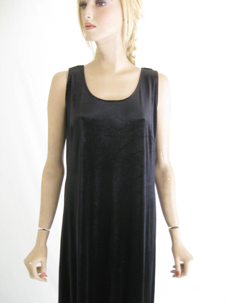 black velvet tank dress