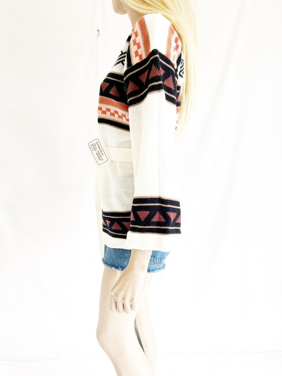 Vintage 70’s Boho Southern Print Sweater - image 4