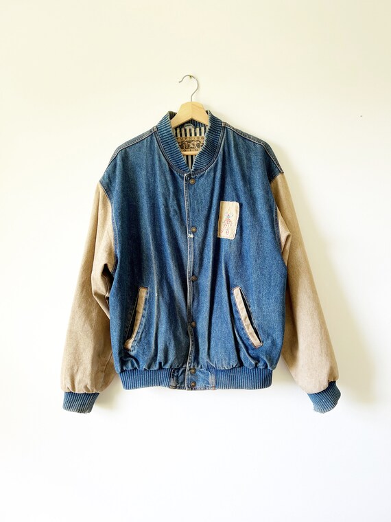 vintage denim bomber jacket Gem