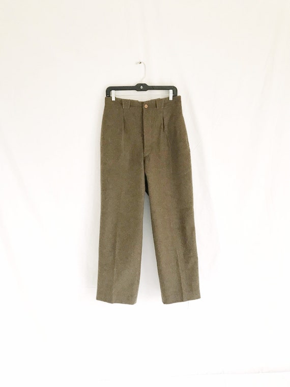 Vintage 50’s WW2 Era Wool Army Field Pants. Waist… - image 2