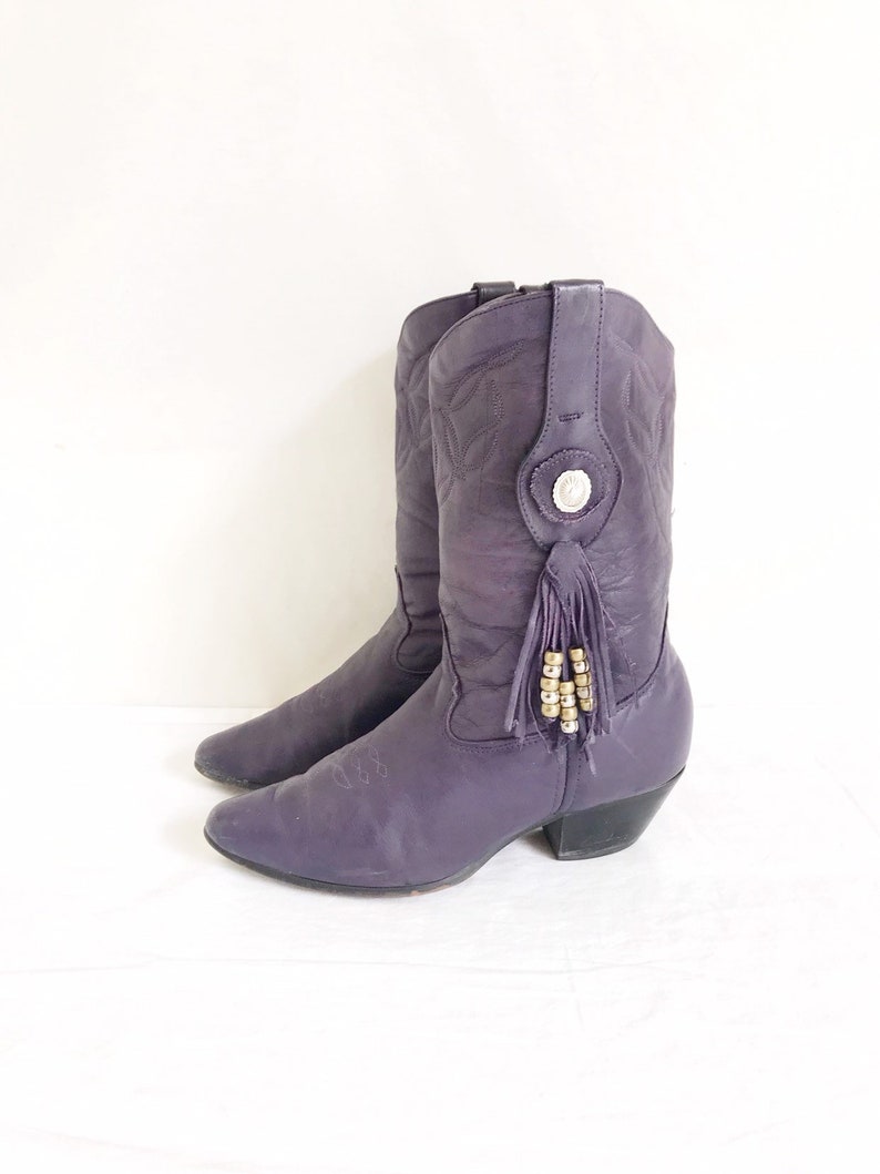womens purple cowboy boots