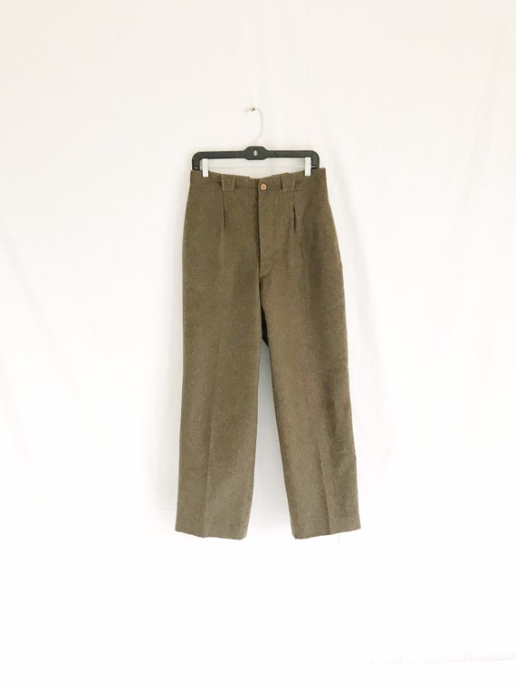 Vintage 50’s WW2 Era Wool Army Field Pants. Waist 