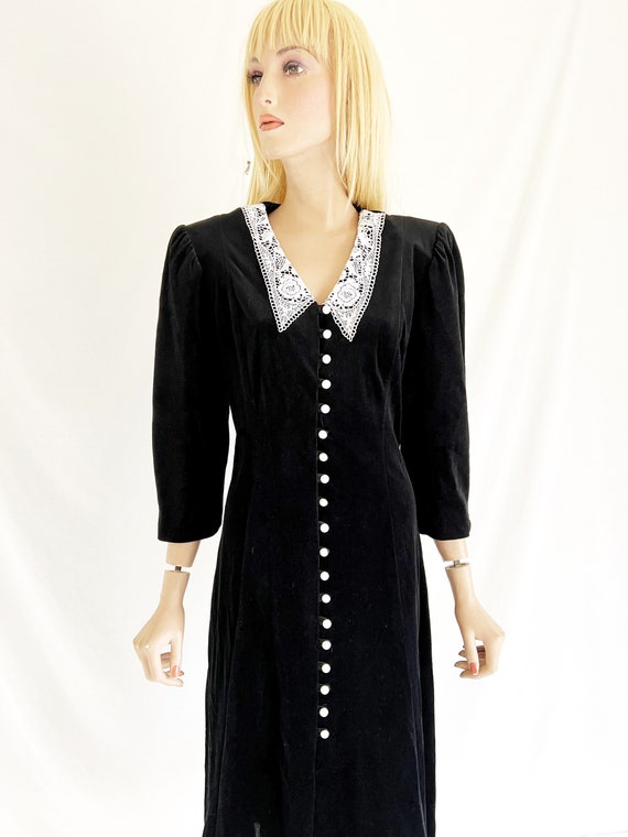 Vintage Velvet Midi Dress