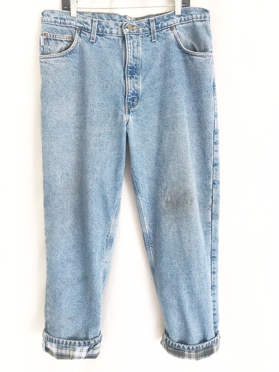 Women's carhartt top flannel lined jeans