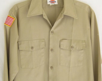 Vintage DICKIES Made in U.S.A. Uniform/ Work Shirt.