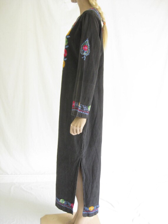 Vintage 70's Embroidered Ethnic Hippie Boho Maxi … - image 5