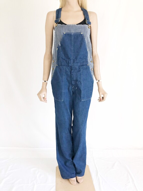 Vintage 70’s Flared Denim Overalls. Women’s Small - image 2