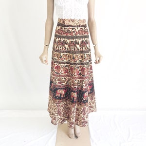 Vintage 70's India Cotton Wrap Skirt image 3