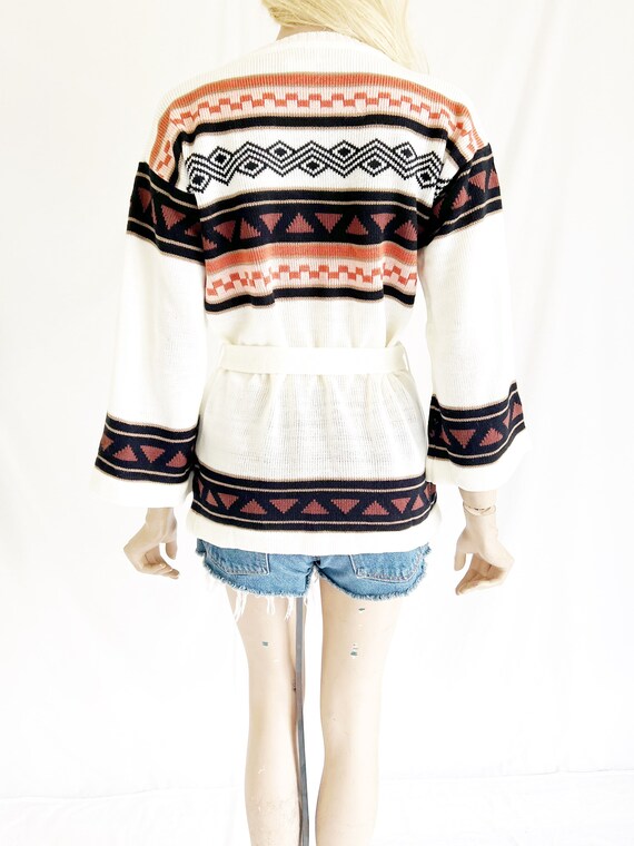 Vintage 70’s Boho Southern Print Sweater - image 5