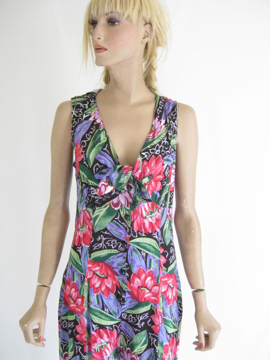 Vintage 90's Floral Jump Suit. - Etsy