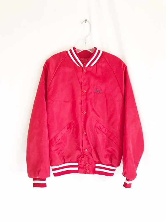 Wine Red Satin Bomber Jacket | Womens | X-Small (Available in S, M, L, XL) | Lulus