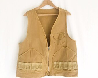 Vintage 60's Utility Hunting Vest. Men's Medium