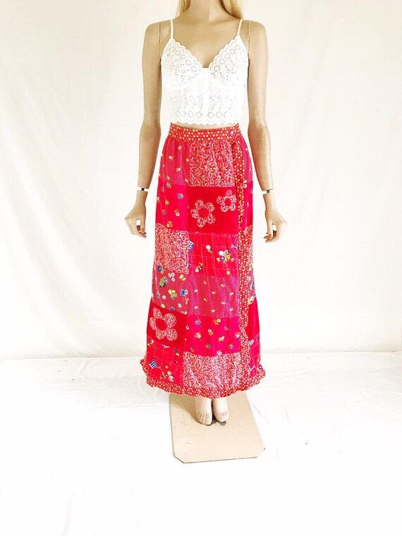 Vintage 60’s Mod Maxi Reversable Wrap Skirt. Women