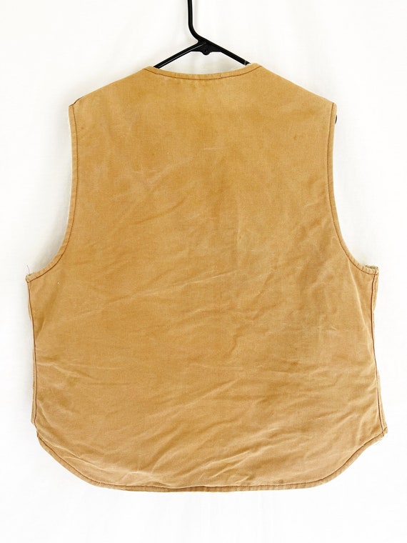 Vintage CARHARTT Shearling Utility Vest. Made in … - image 3