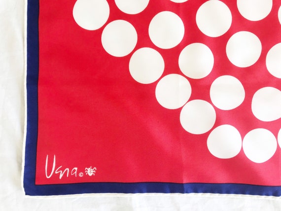Vintage 60’s Vera Red and White Polka Dot Scarf - image 3
