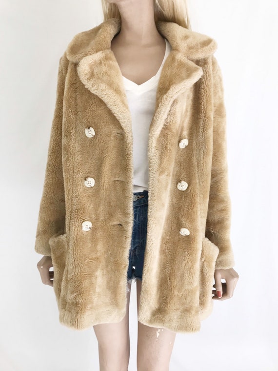 Vintage 60’s Faux Fur Teddy Coat. Women's Small - image 3