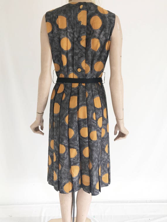 Vintage 50's Polka Dot Semi Sheer Cotton Dress - image 4