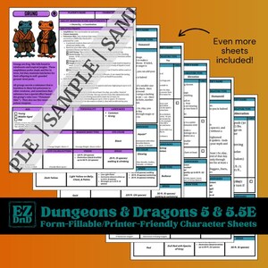 Dungeons & Dragons Character Sheets - Amphibian Expansion Pack - Form ...