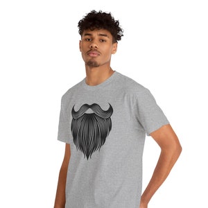 Beard Illustration T-Shirt | Bold & Stylish Beard Graphic Tee | Beard T-Shirt | Unisex Heavy Cotton Tee