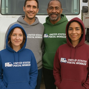 Postal Worker Hoodie | Cotton Blend Mail Carrier Sweatshirt