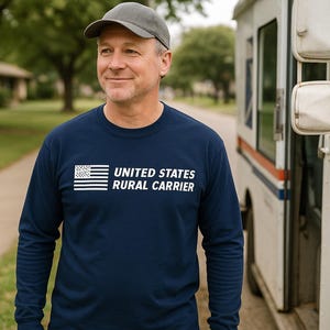 Postal Worker Long Sleeve Cotton Shirt | Mail Carrier Gift