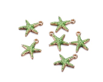 Starfish Charms Enamel Ocean Pendant Alloy Starfish Charm for DIY Jewelry Making Bracelet Necklace Beach Jewelry Supplies