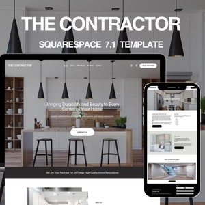 Professionelle Baustellen Template, Squarespace 7.1 Website Template, Home Business, Projekt-Manager, Home Design Website