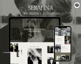 Squarespace Website Template For Photographers and Event Planners, Wedding Photographer, Luxury Wedding Website, Creative Agency
