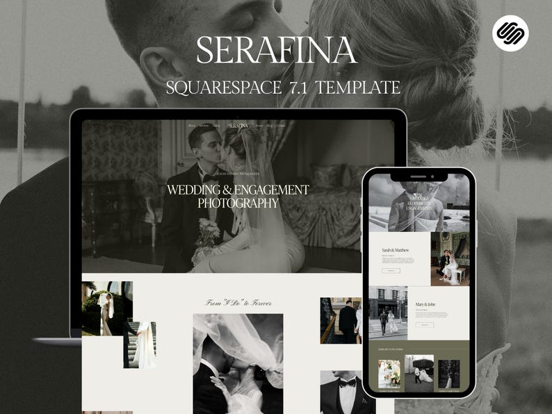 Squarespace 7.1 Template: Wedding Photographer and Luxury Event Planning Website image 1