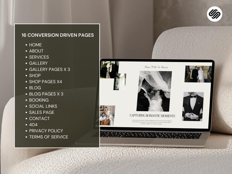 Squarespace 7.1 Template: Wedding Photographer and Luxury Event Planning Website image 3