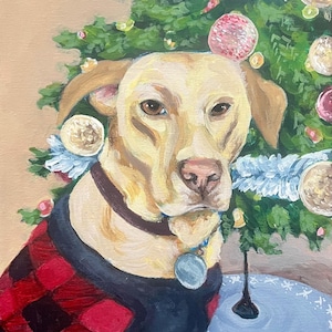 Hand-Painted Custom Pet Portrait – Personalized Pet Memorial Gift