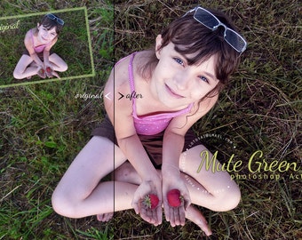 MUTE GREEN Photoshop Action / Email delivery