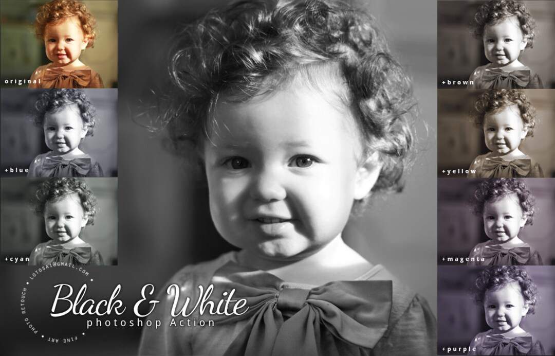 Black and White Action 6 Different Tones Etsy