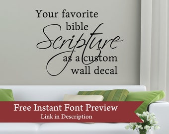 Wall Decals for Church ~ Custom Ministry Scripture Wall Decal ~ Christian Wall Decor ~ Religious Youth Group Prayer Faith Quote Vinyl Decal