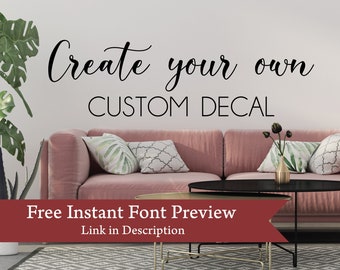 Custom Boho Wall Decal: Design Your Own Quote
