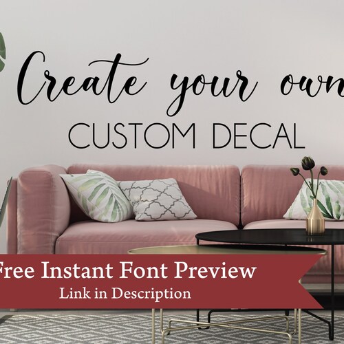 Custom Wall Decal Design Create Your Own Custom Design Etsy